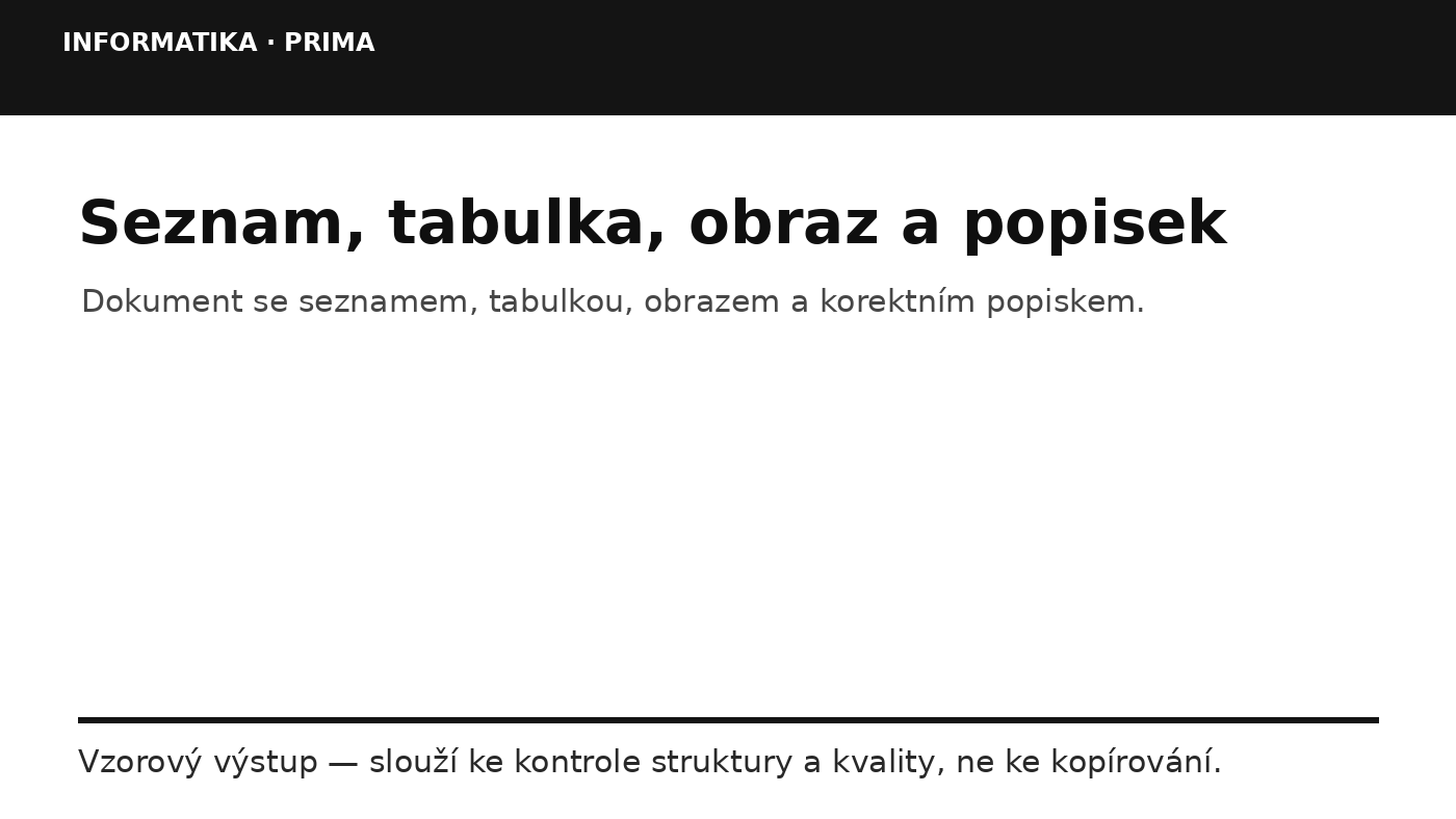 Náhled typu výsledku