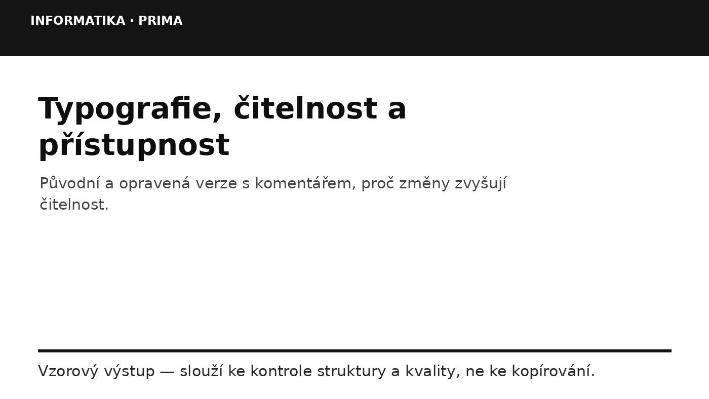 Náhled typu výsledku