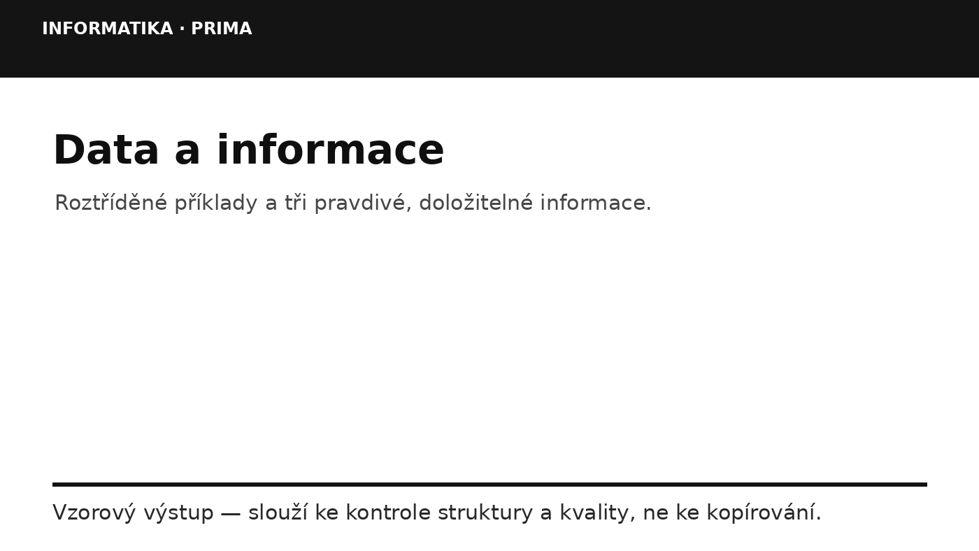 Náhled typu výsledku