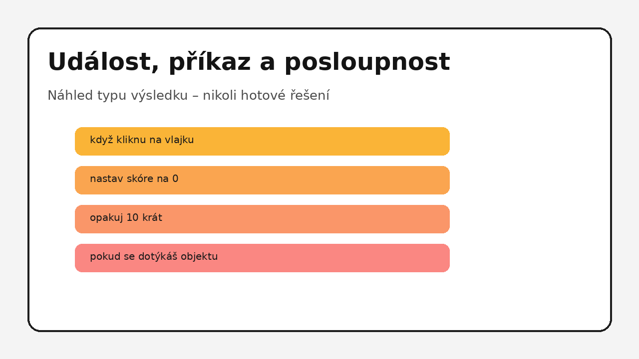 Náhled typu výsledku