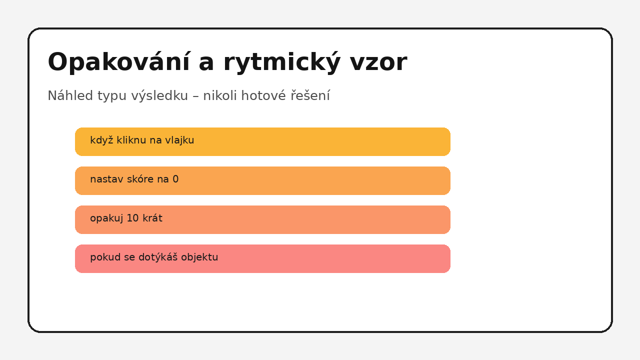 Náhled typu výsledku