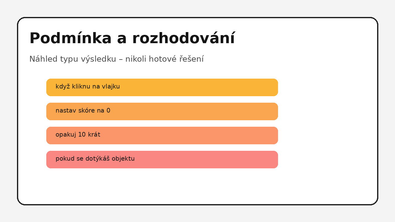 Náhled typu výsledku