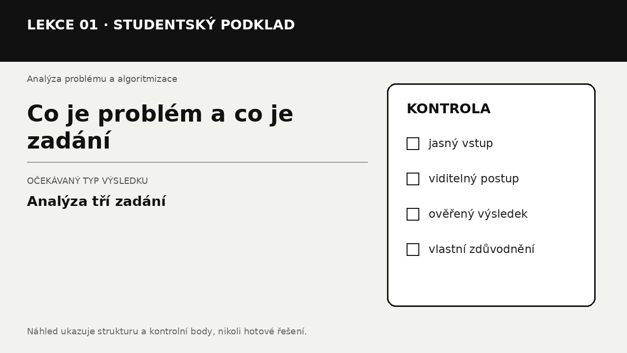 Náhled typu výsledku