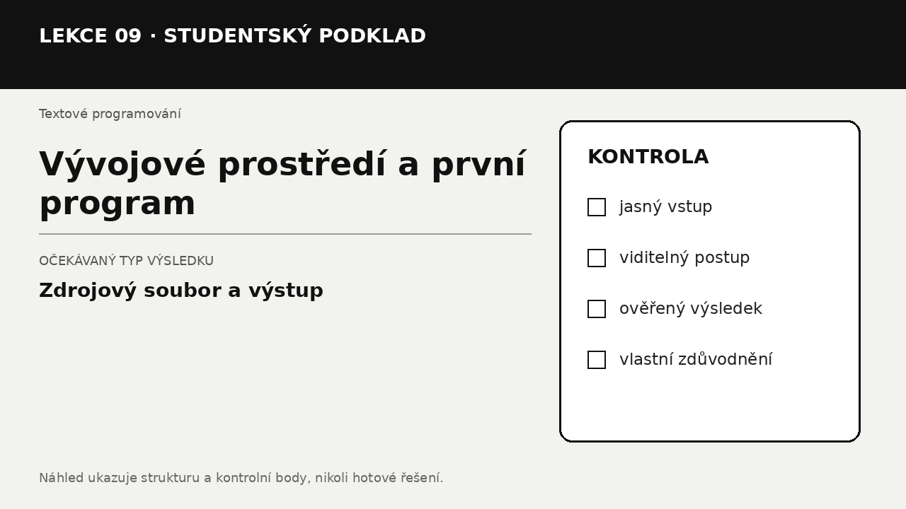 Náhled typu výsledku