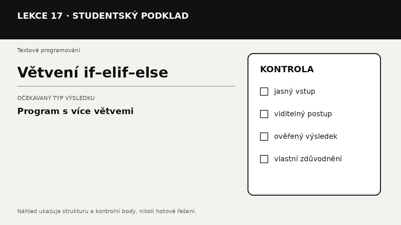 Náhled typu výsledku