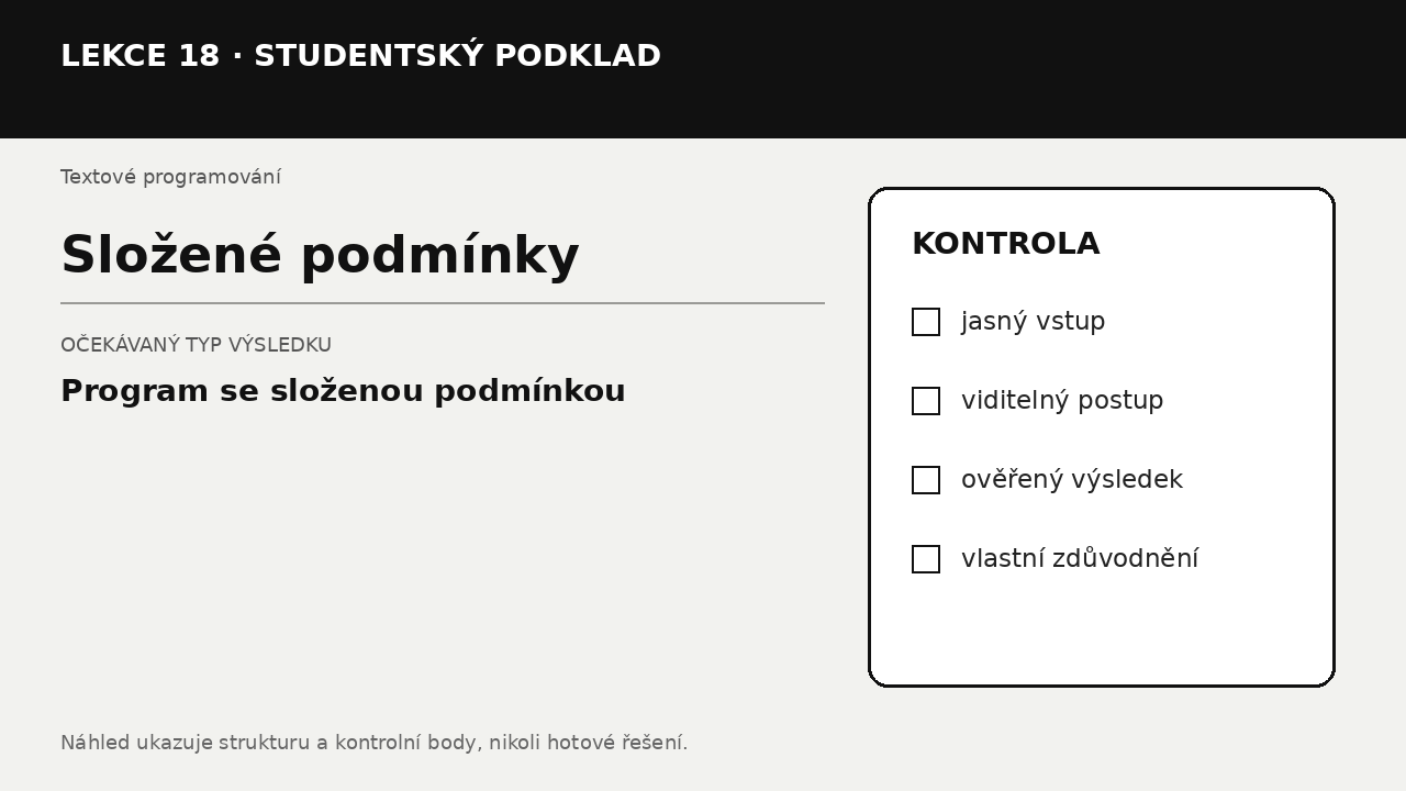 Náhled typu výsledku