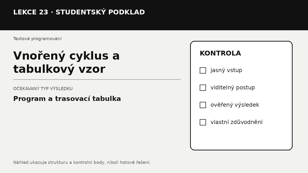 Náhled typu výsledku