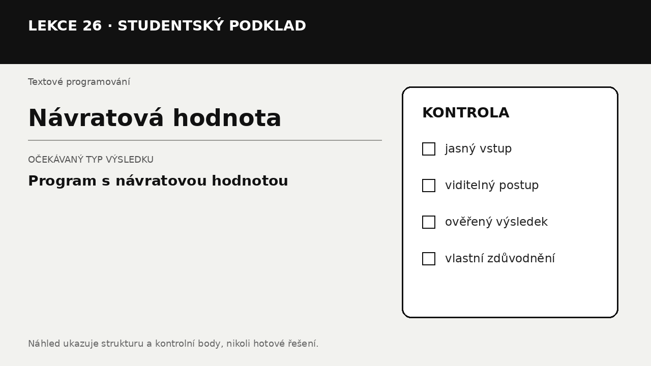 Náhled typu výsledku