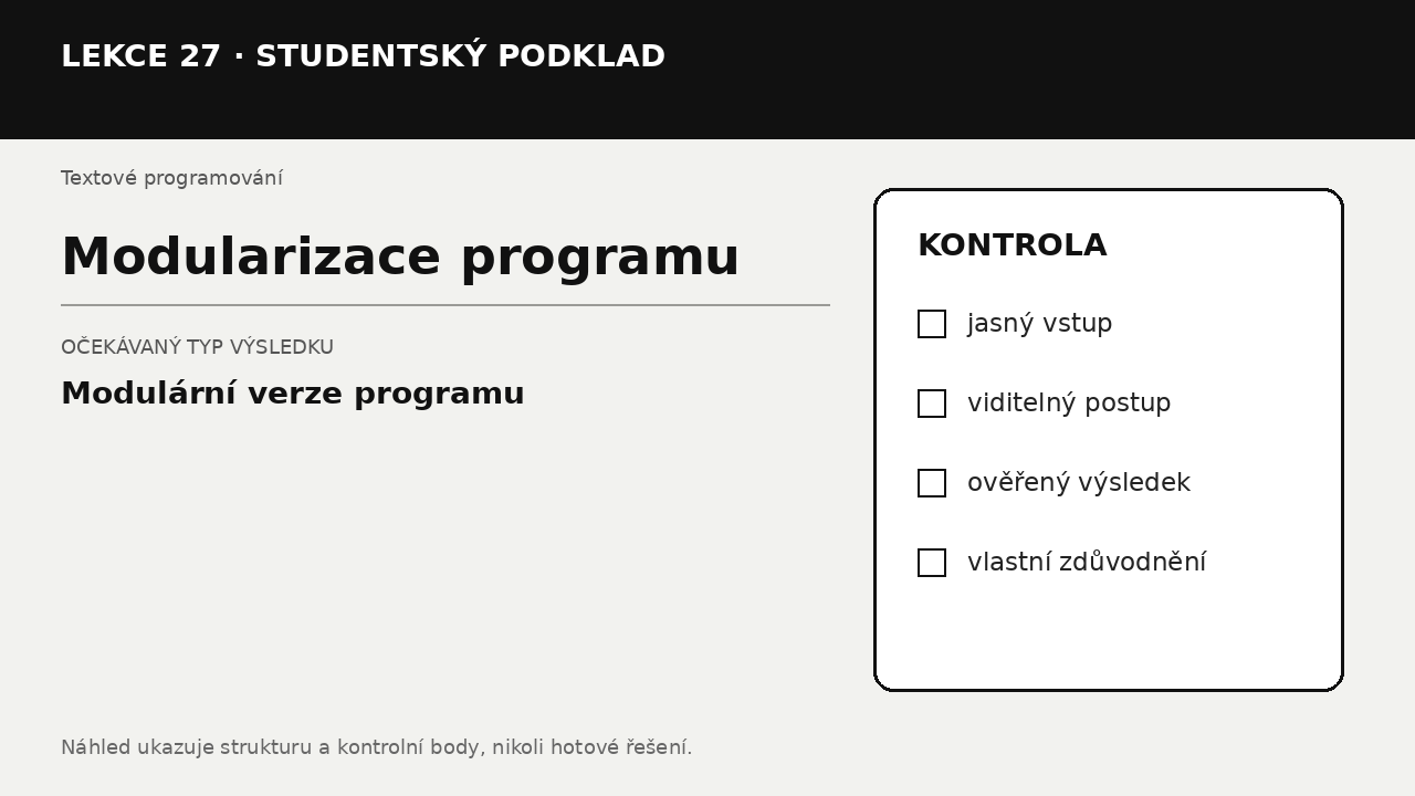 Náhled typu výsledku