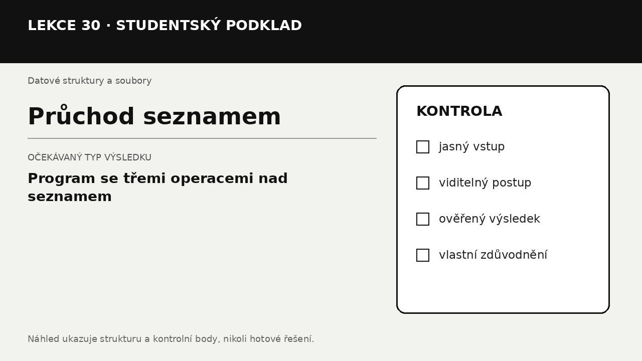 Náhled typu výsledku