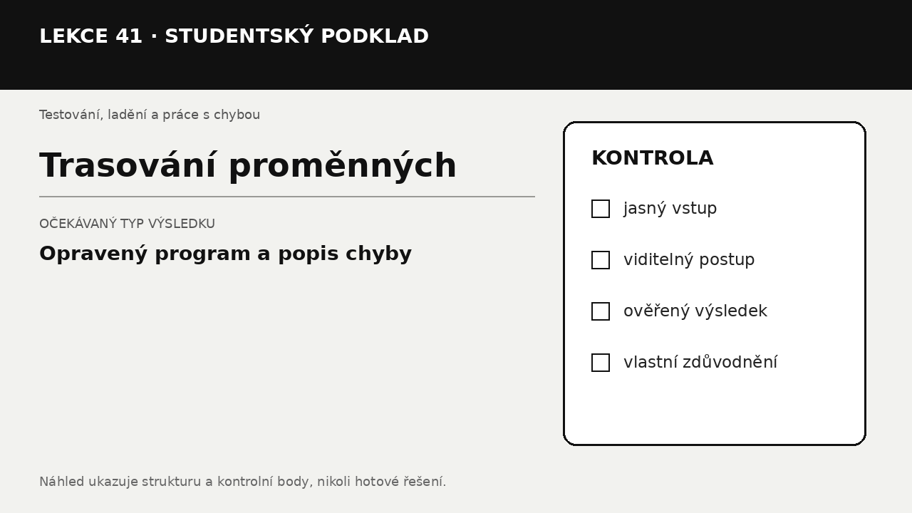 Náhled typu výsledku