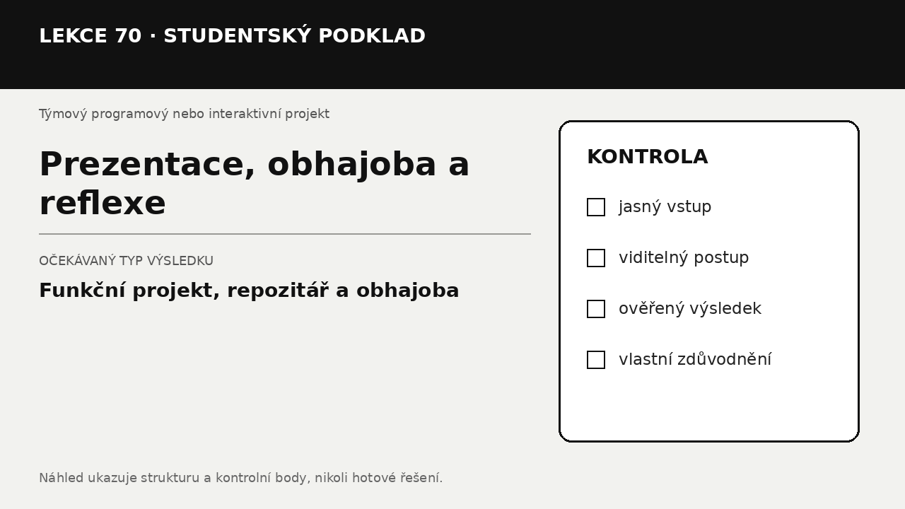 Náhled typu výsledku