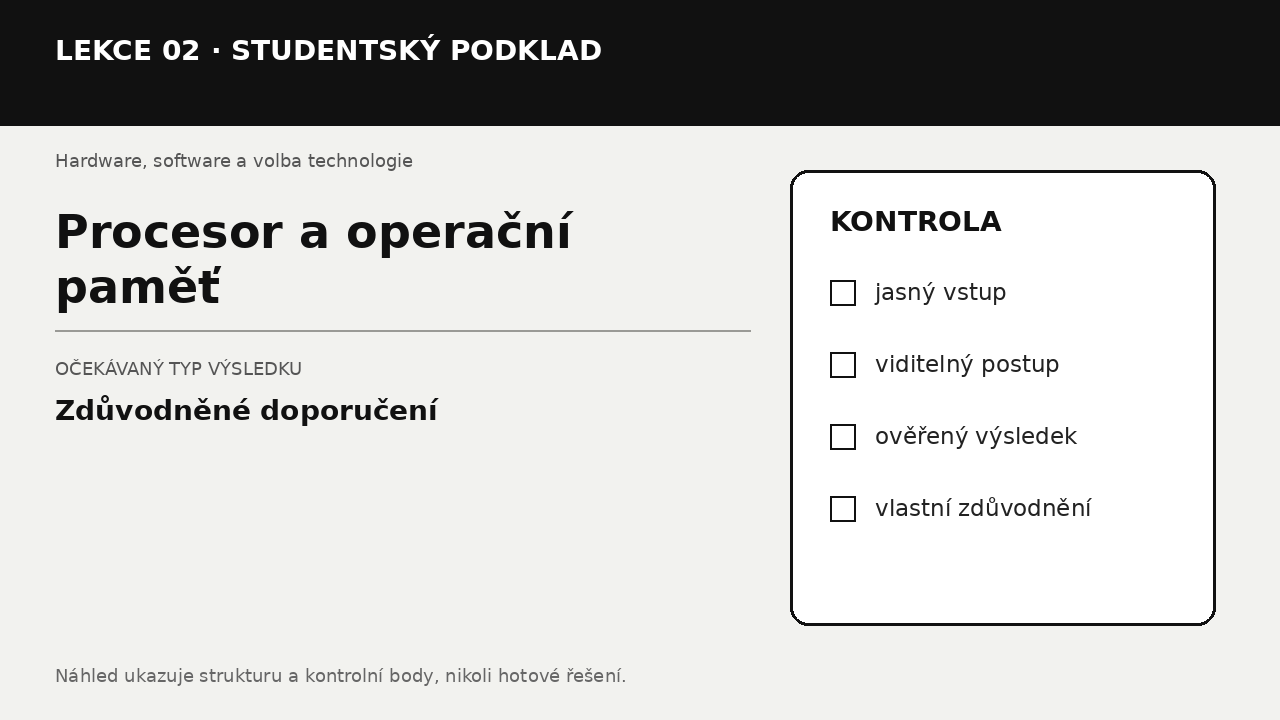 Náhled typu výsledku