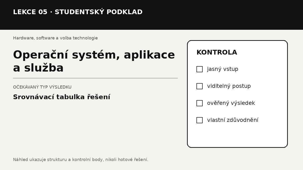 Náhled typu výsledku