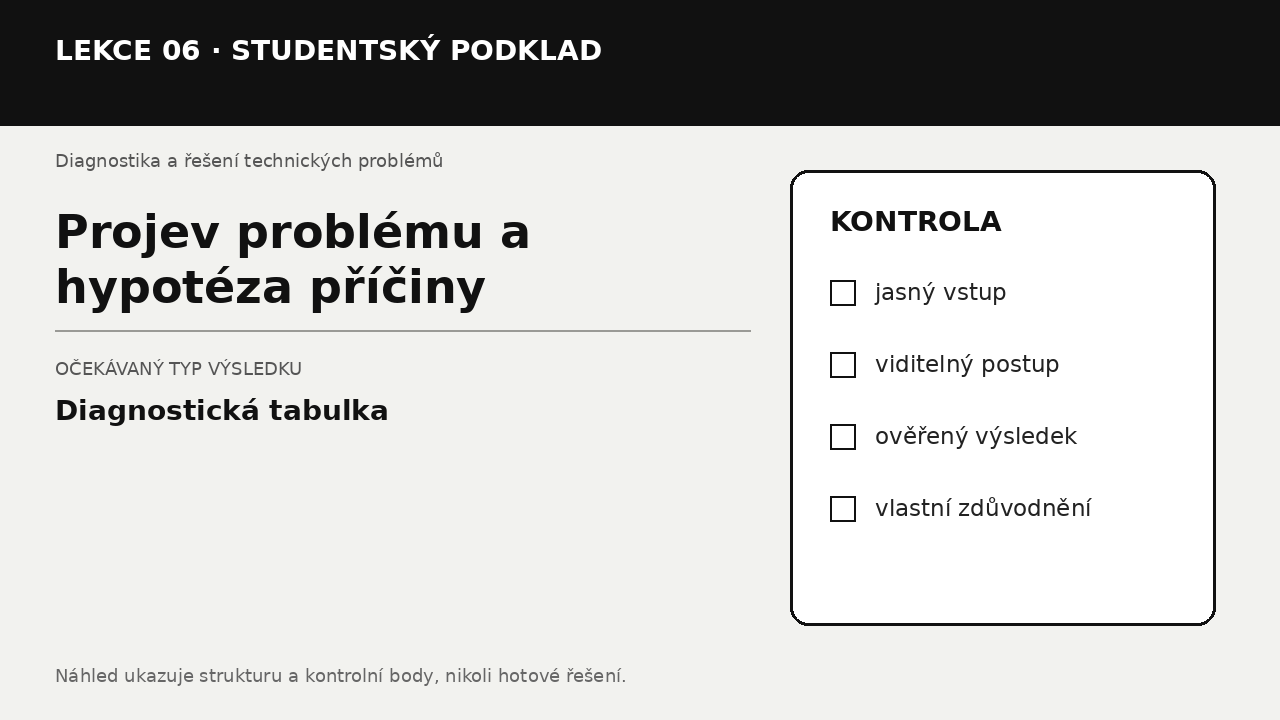 Náhled typu výsledku