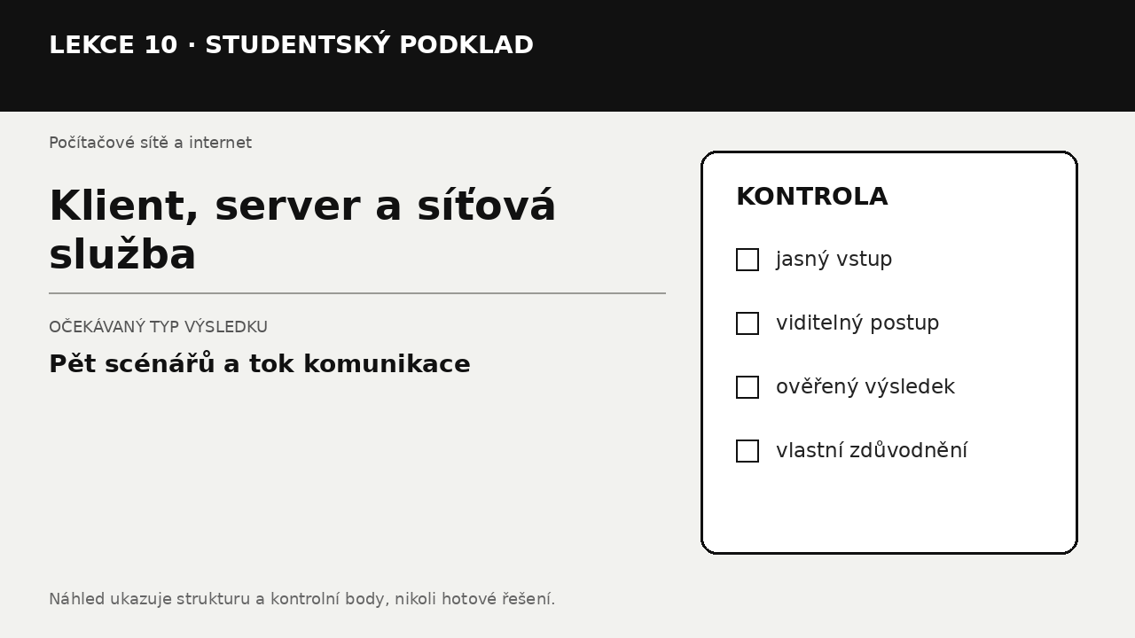 Náhled typu výsledku
