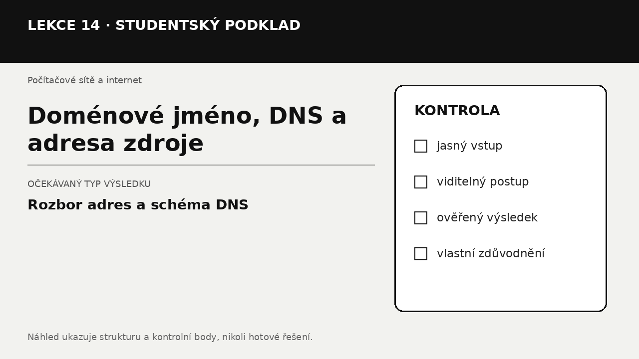 Náhled typu výsledku