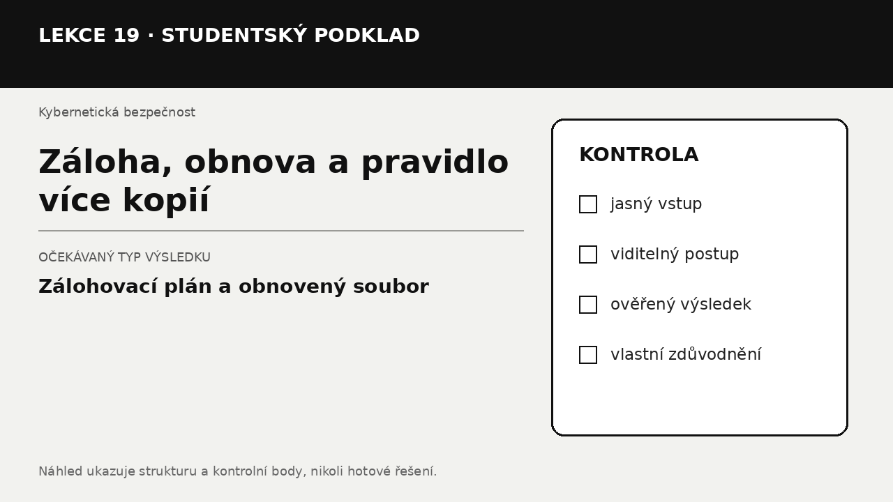 Náhled typu výsledku