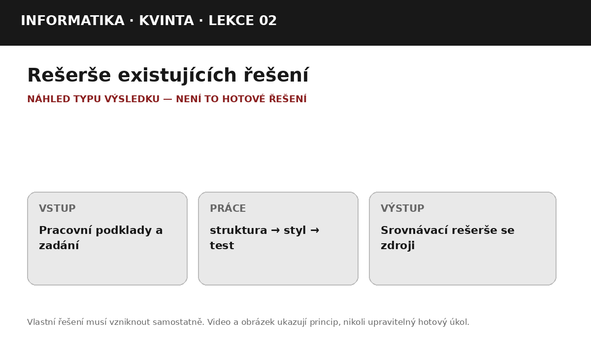 Náhled typu výsledku