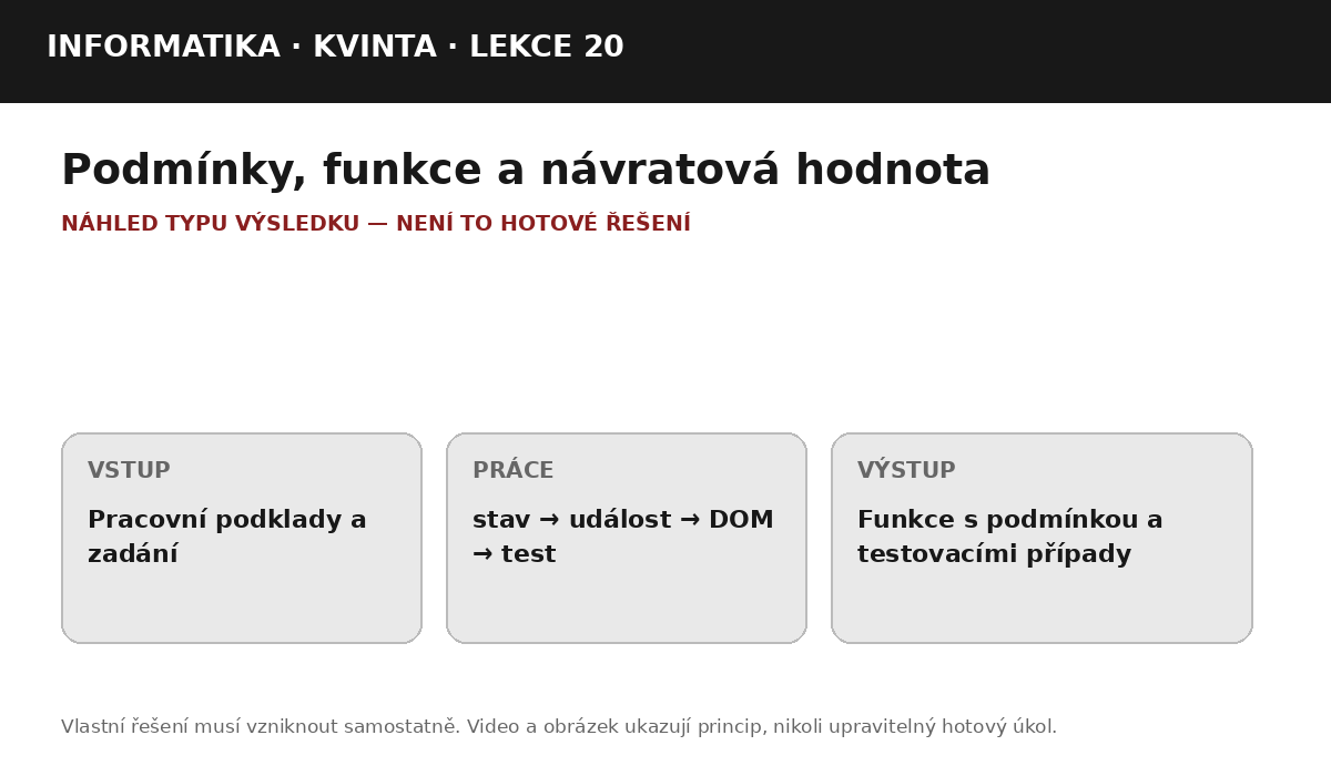 Náhled typu výsledku