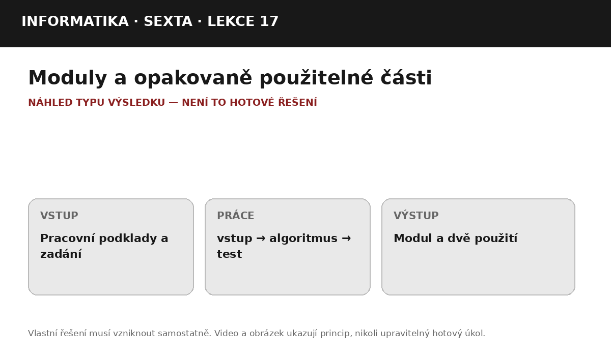 Náhled typu výsledku