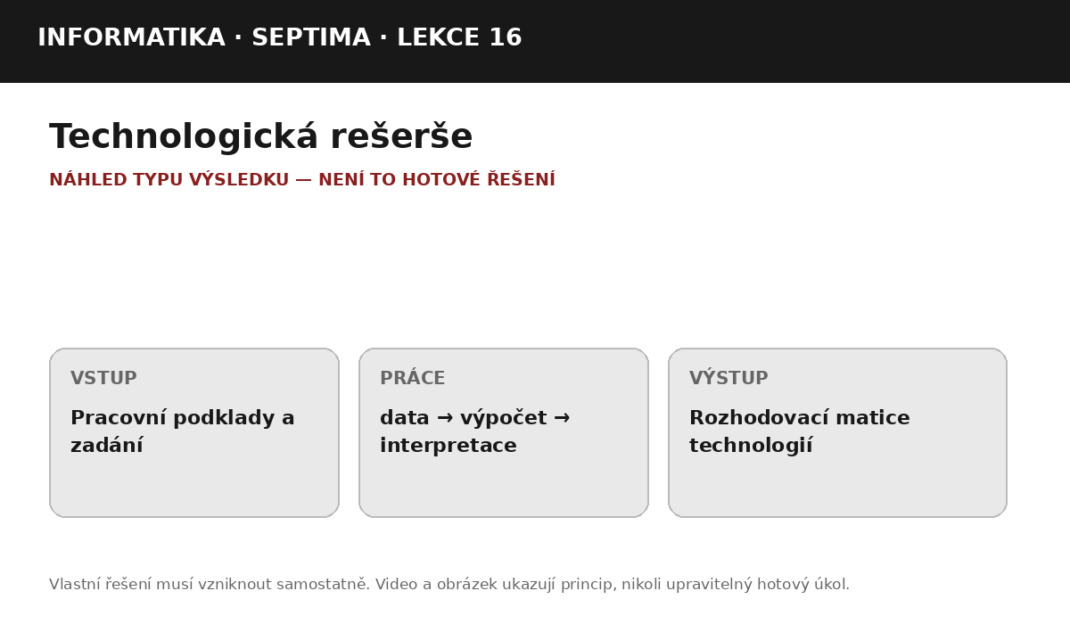 Náhled typu výsledku
